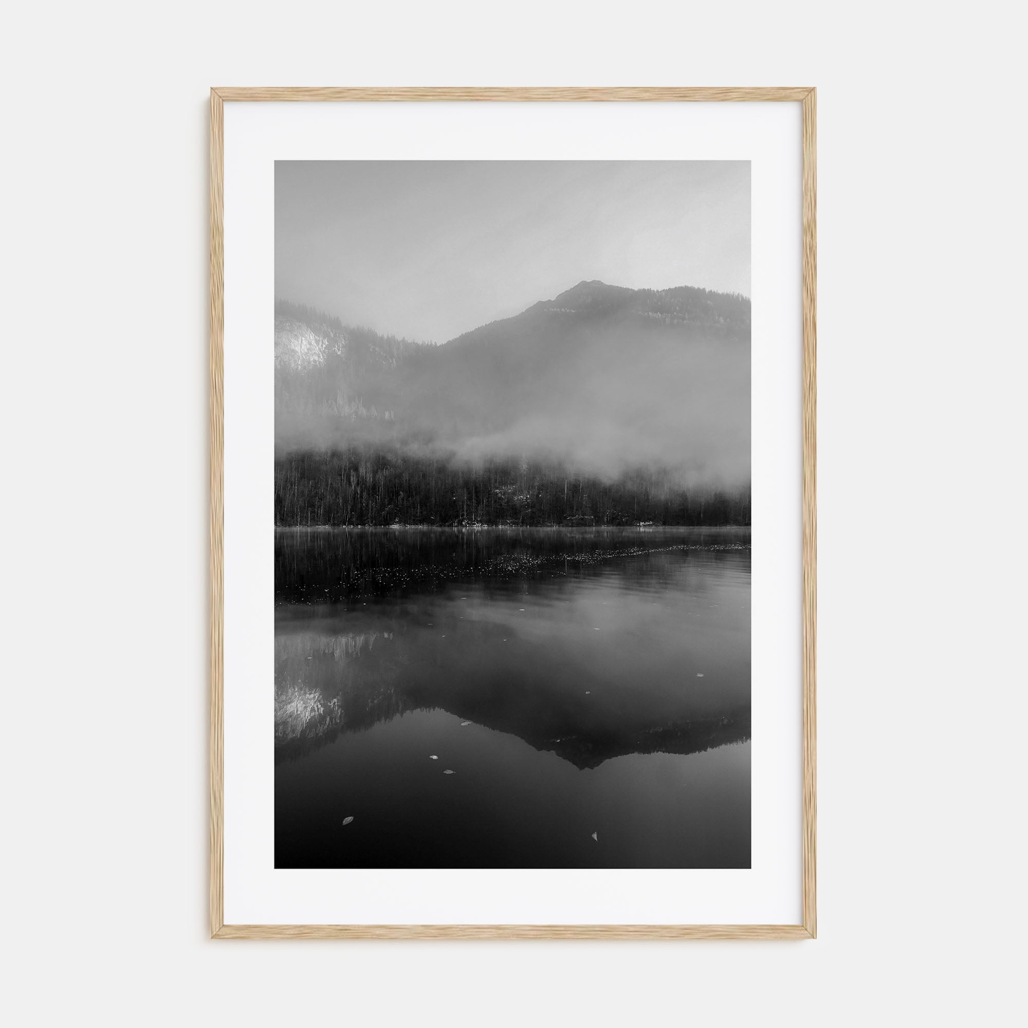 Lake Reflection Photo B&W No 2 Poster