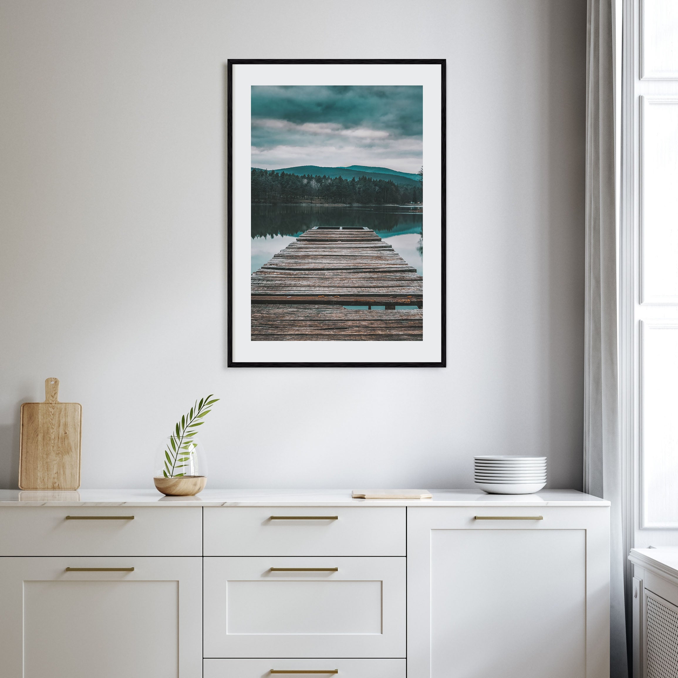 Lake Reflection Photo Color Poster