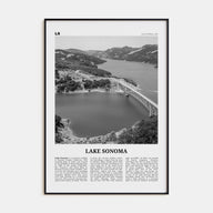 Lake Sonoma Travel B&W Poster