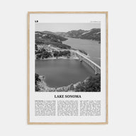 Lake Sonoma Travel B&W Poster