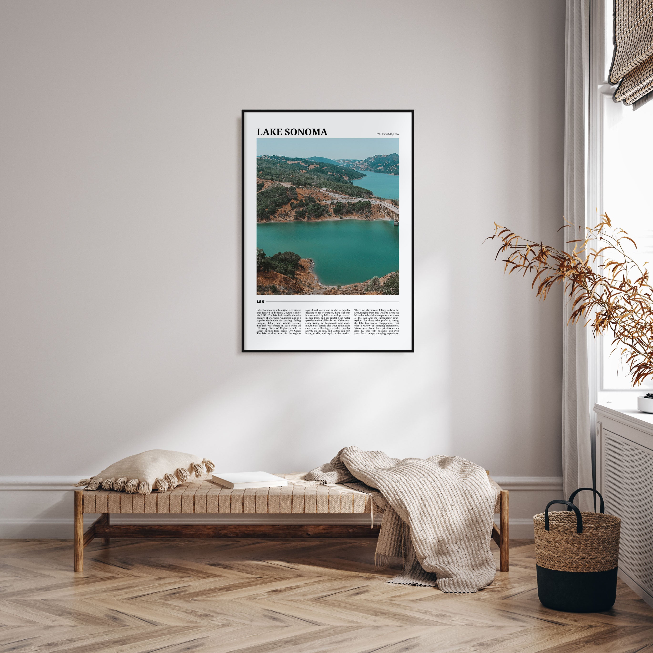 Lake Sonoma Travel Color Poster