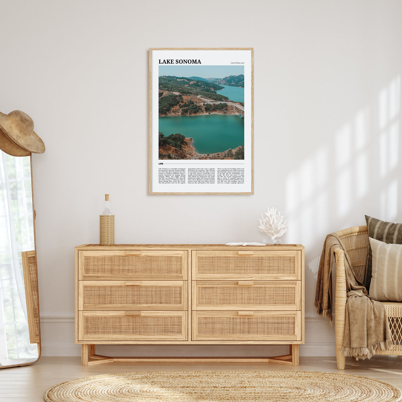 Lake Sonoma Travel Color Poster