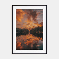 Lake Sunset Photo Color Poster