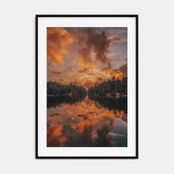Lake Sunset Photo Color Poster