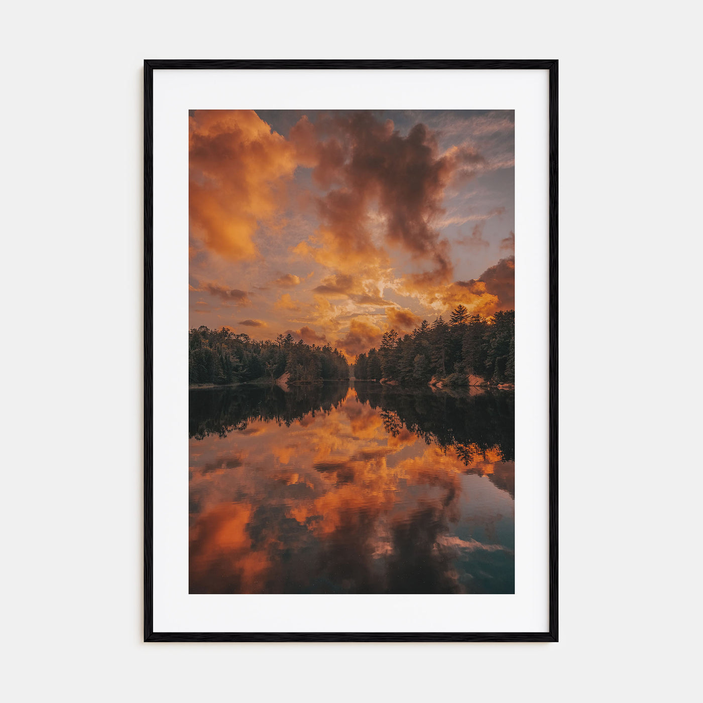 Lake Sunset Photo Color Poster