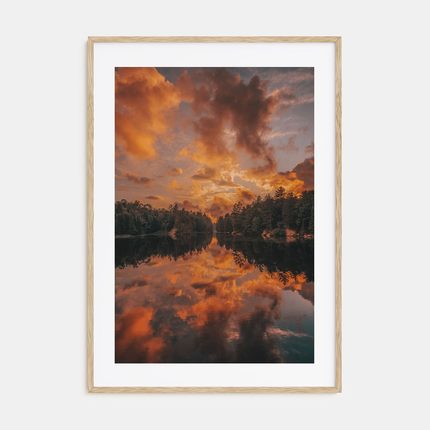 Lake Sunset Photo Color Poster