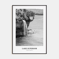 Lake Superior Portrait B&W Poster