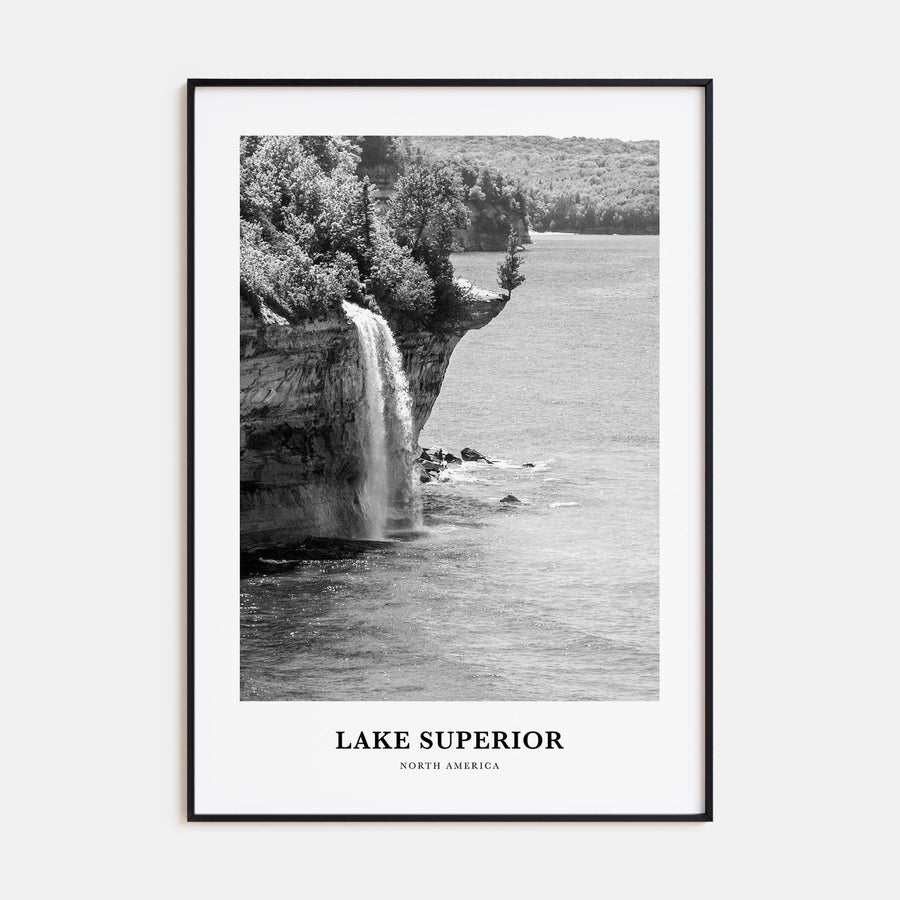 Lake Superior Portrait B&W Poster