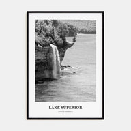 Lake Superior Portrait B&W Poster