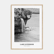 Lake Superior Portrait B&W Poster