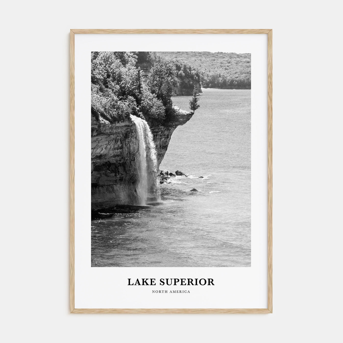 Lake Superior Portrait B&W Poster