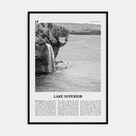 Lake Superior Travel B&W Poster