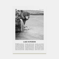 Lake Superior Travel B&W Poster