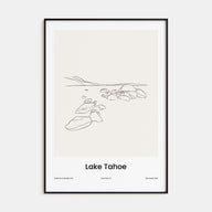 Lake Tahoe Drawn Poster