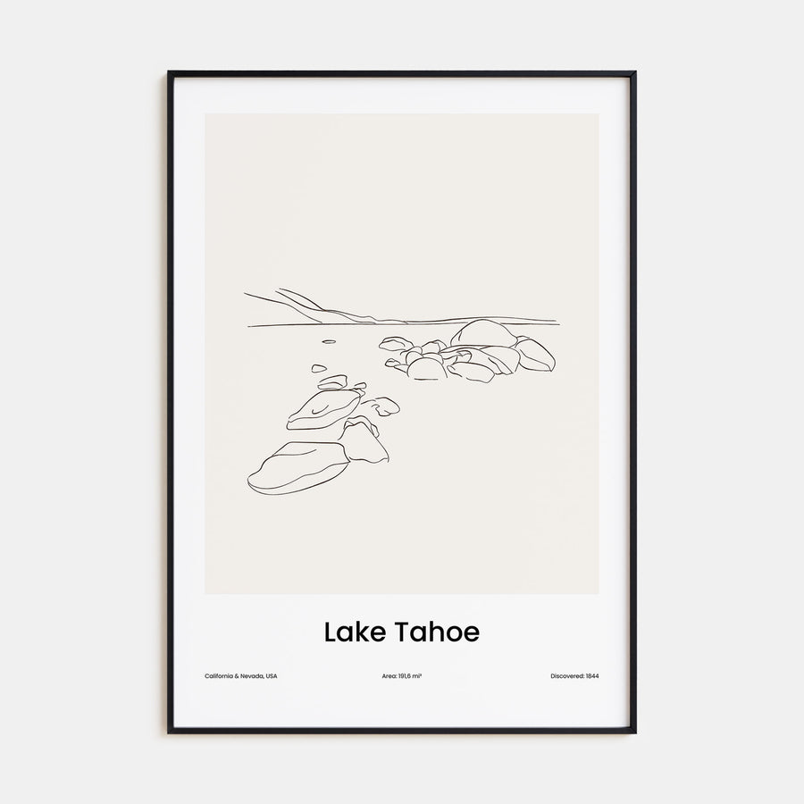Lake Tahoe Drawn Poster