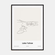 Lake Tahoe Drawn Poster