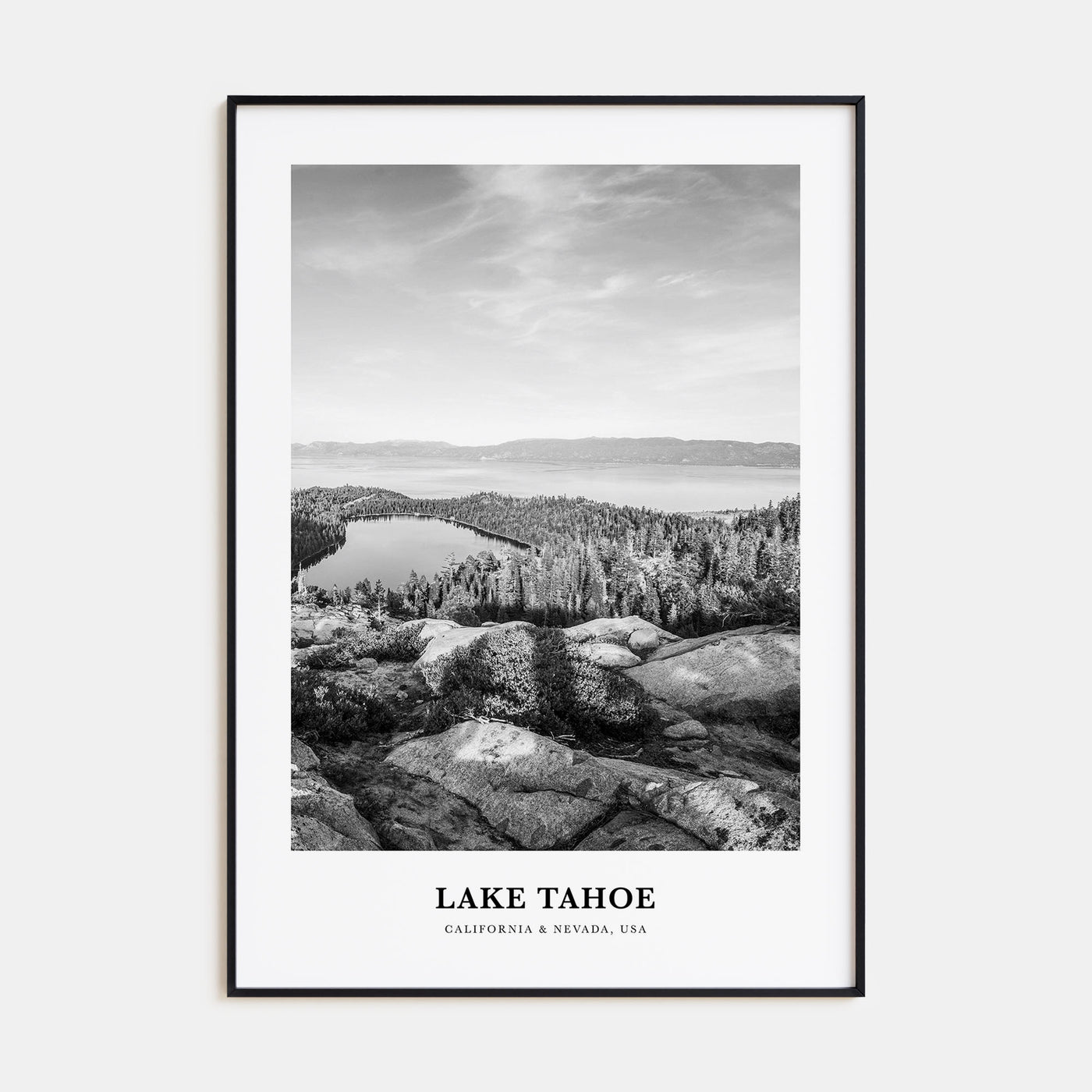 Lake Tahoe Portrait B&W No 1 Poster