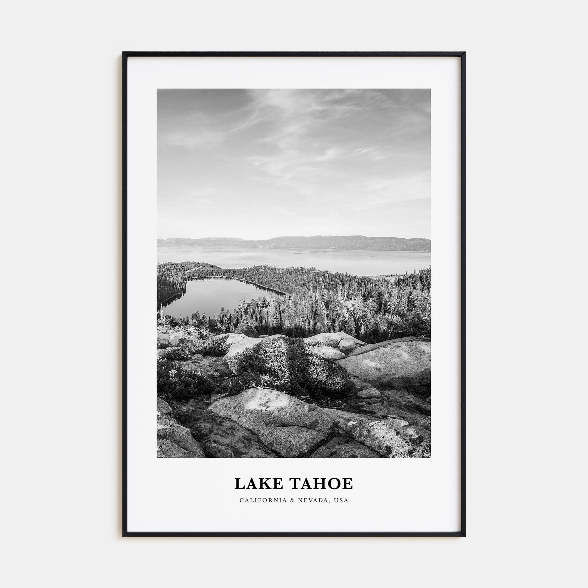 Lake Tahoe Portrait B&W No 1 Poster