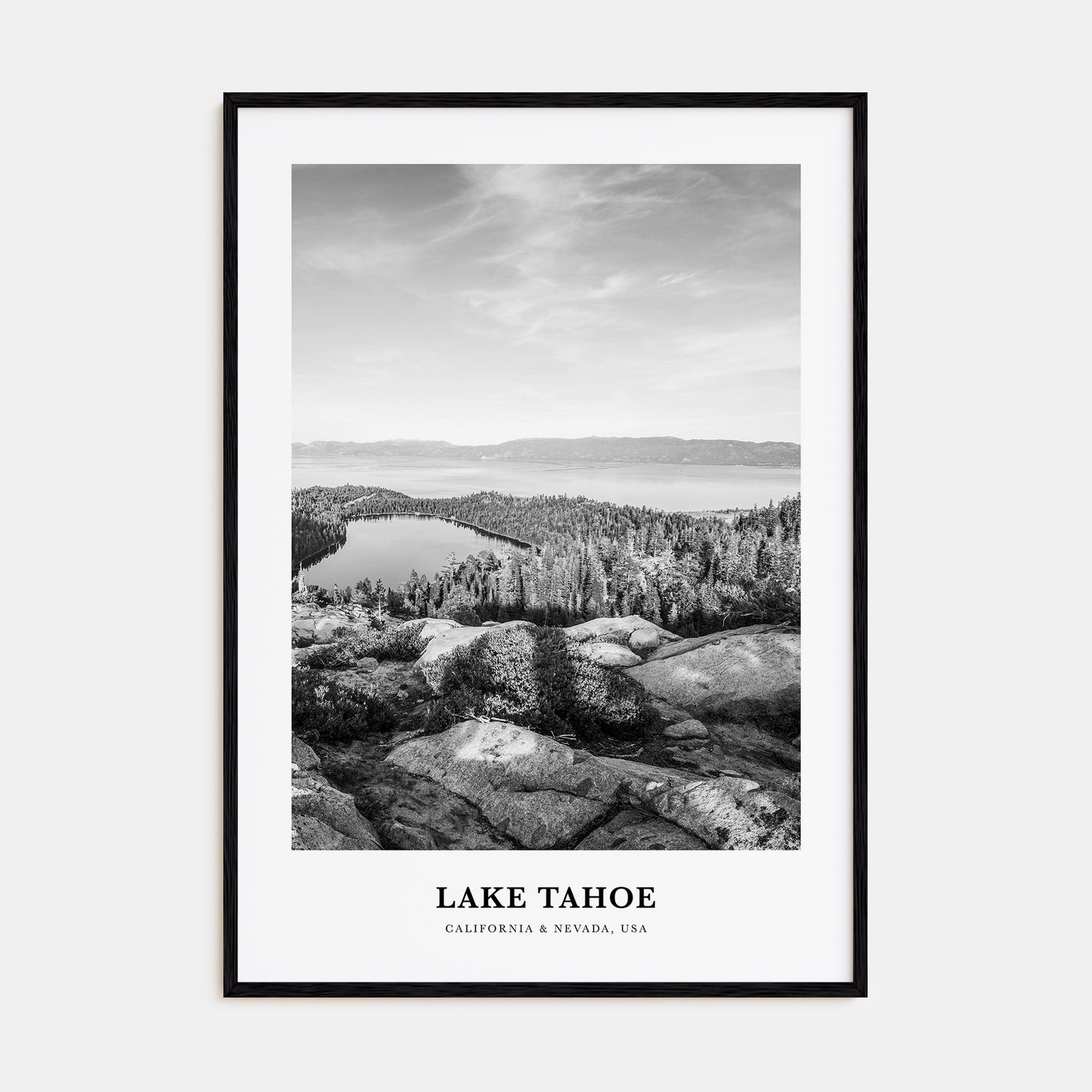 Lake Tahoe Portrait B&W No 1 Poster