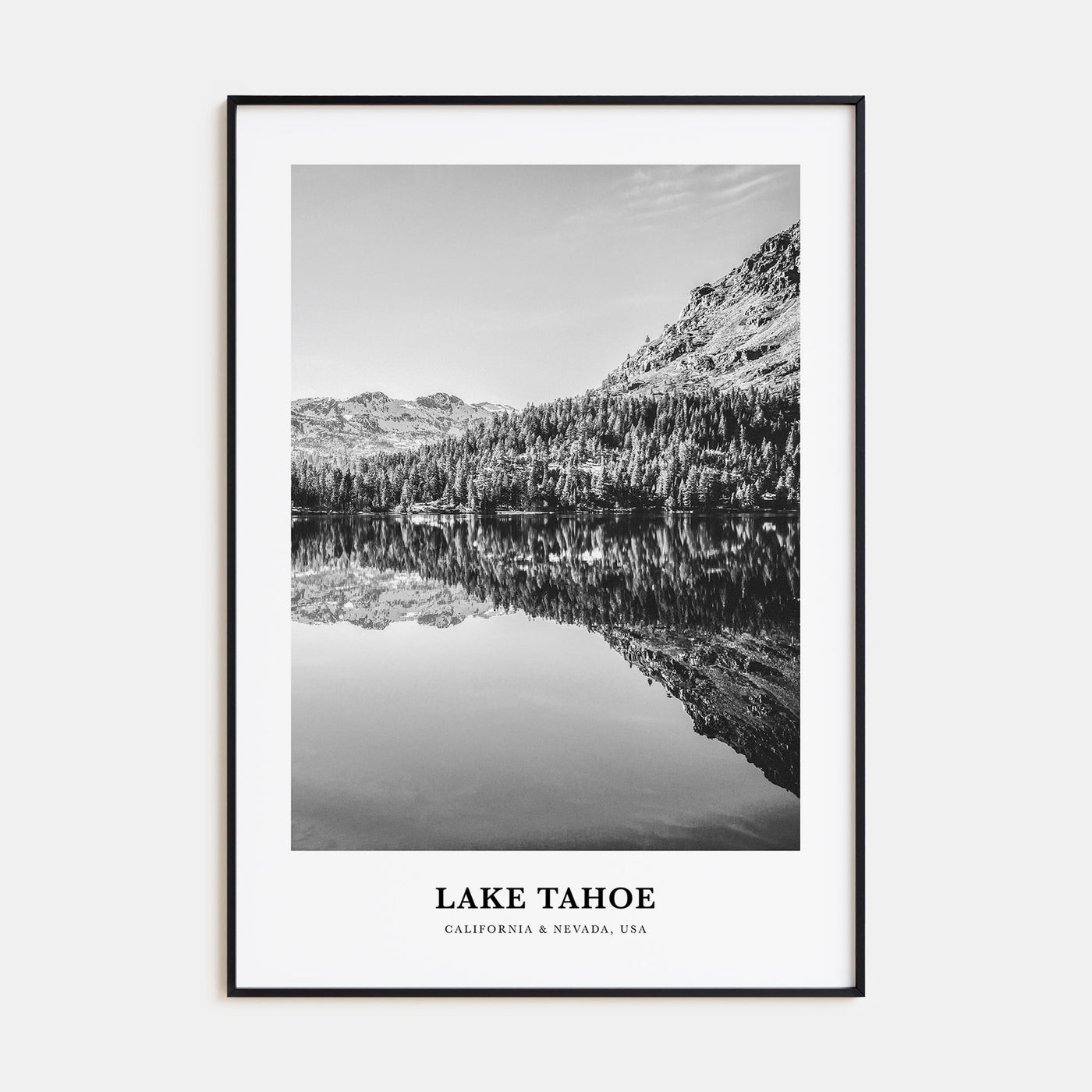 Lake Tahoe Portrait B&W No 2 Poster