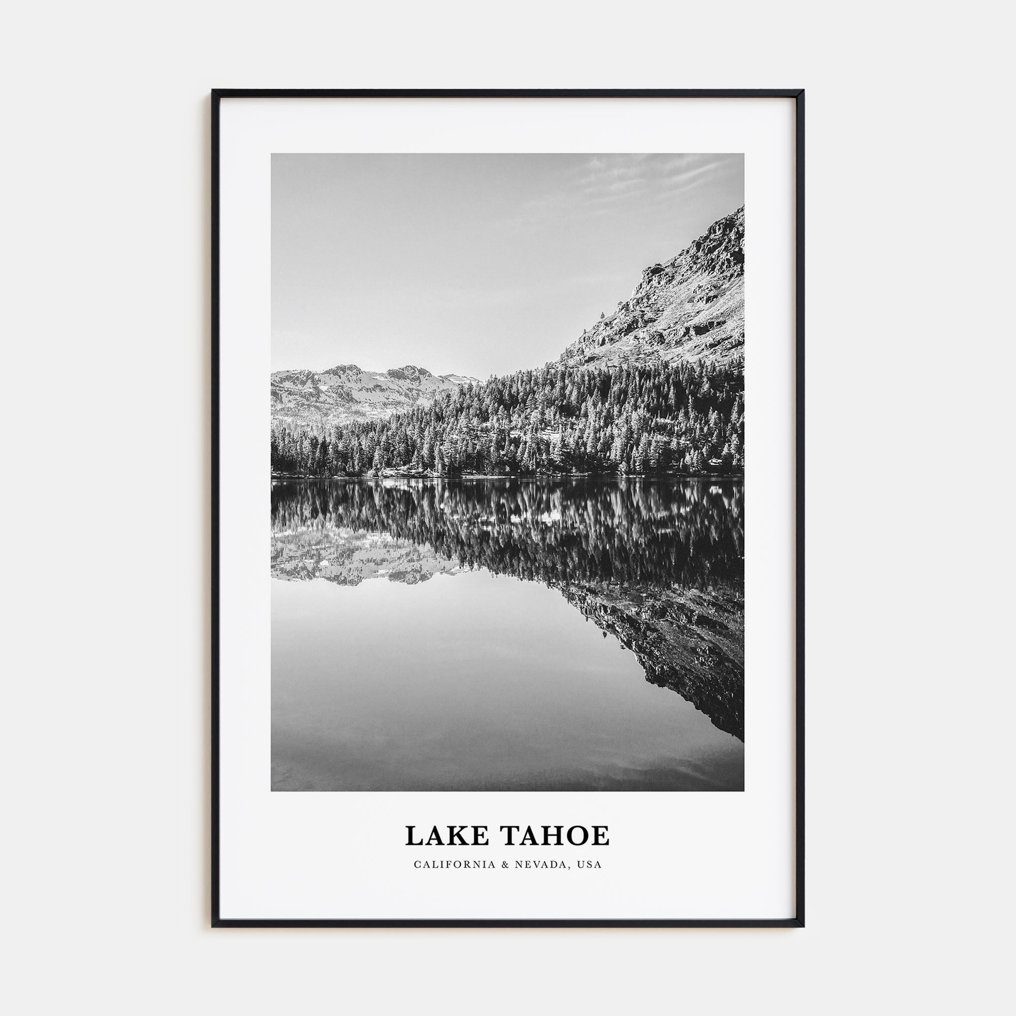 Lake Tahoe Portrait B&W No 2 Poster