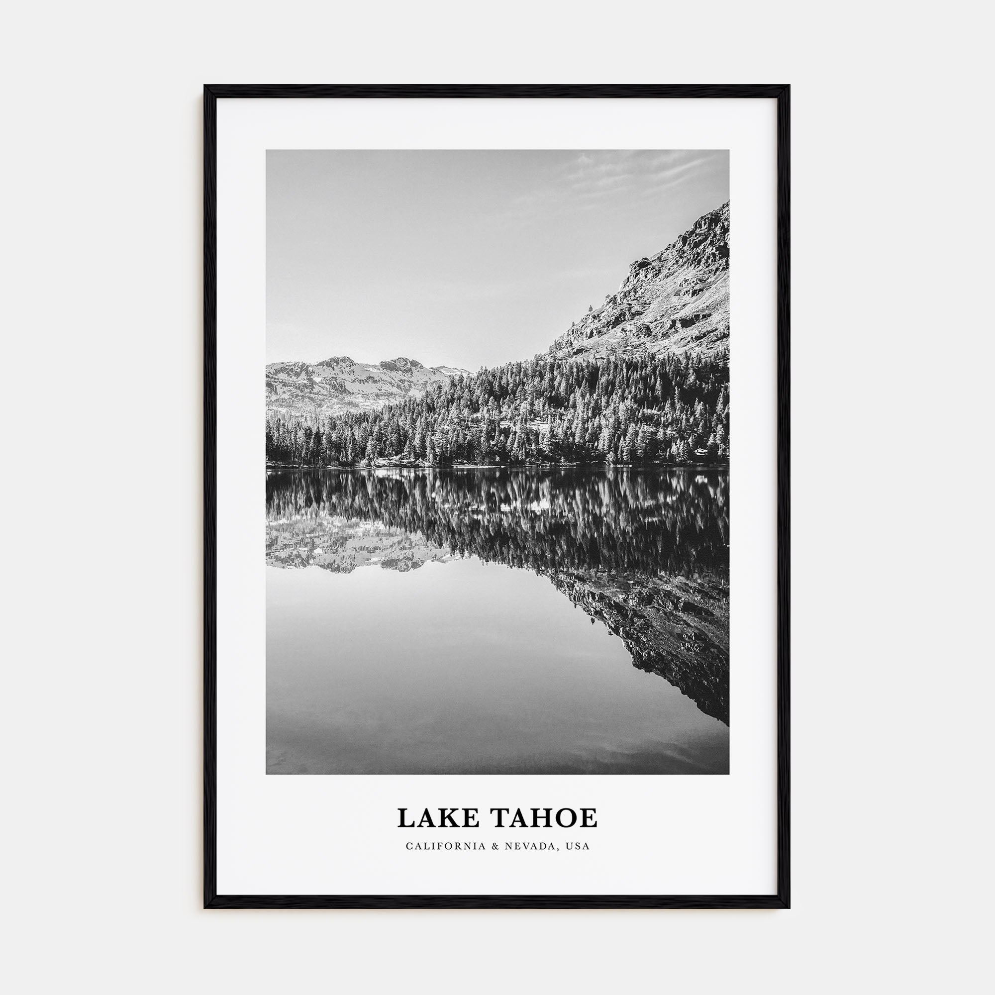 Lake Tahoe Portrait B&W No 2 Poster