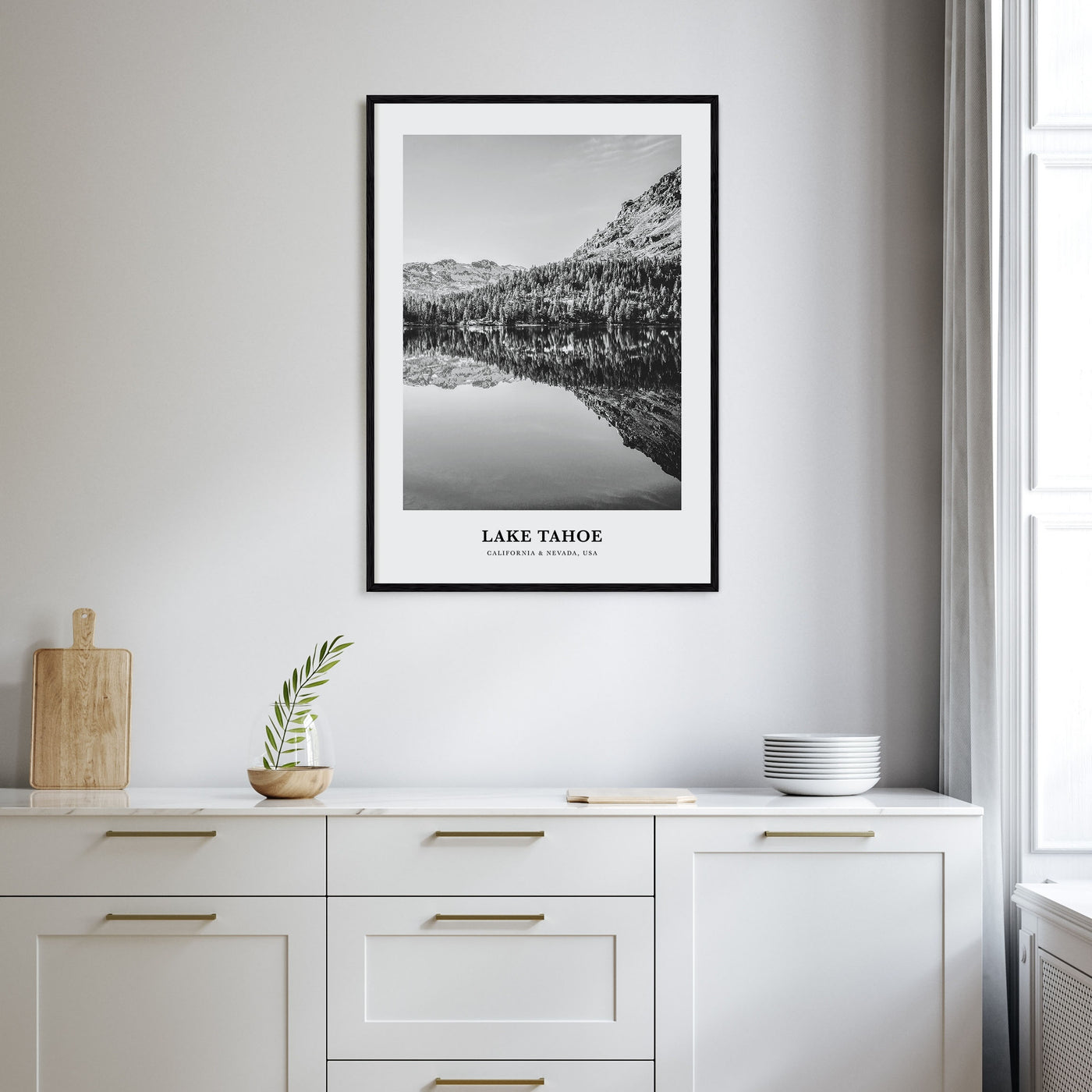 Lake Tahoe Portrait B&W No 2 Poster
