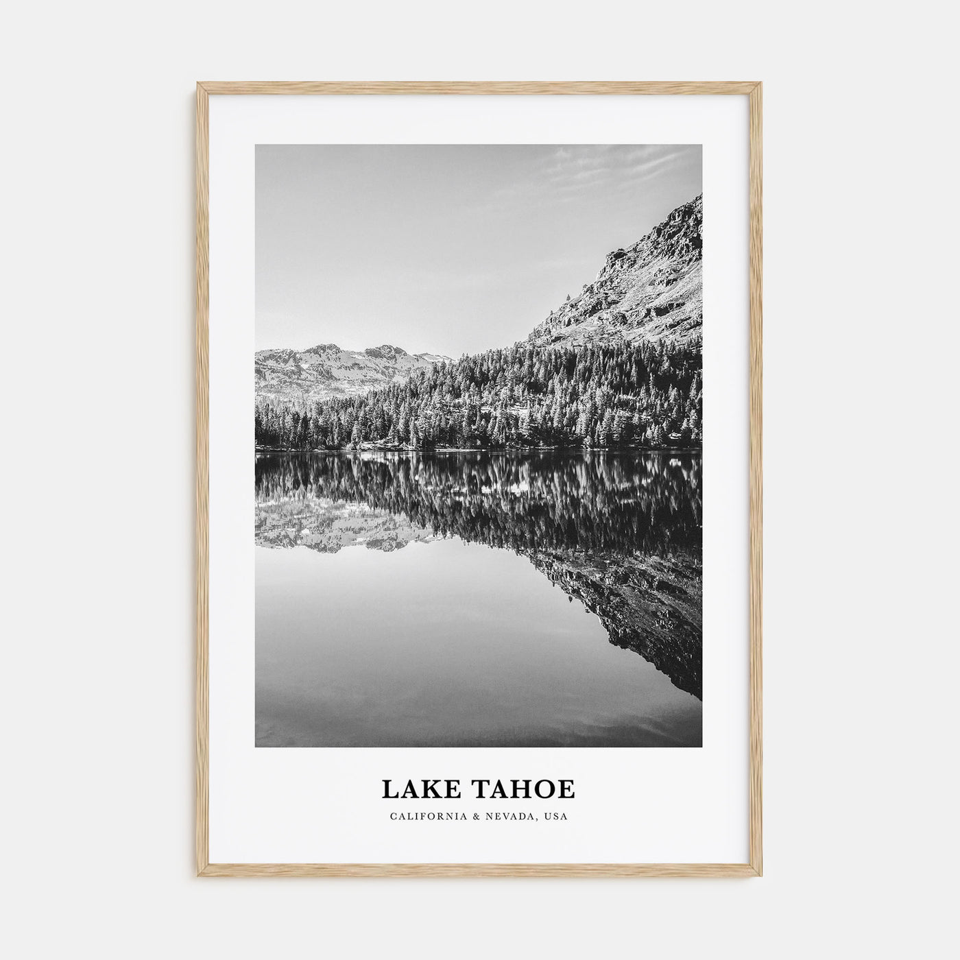 Lake Tahoe Portrait B&W No 2 Poster