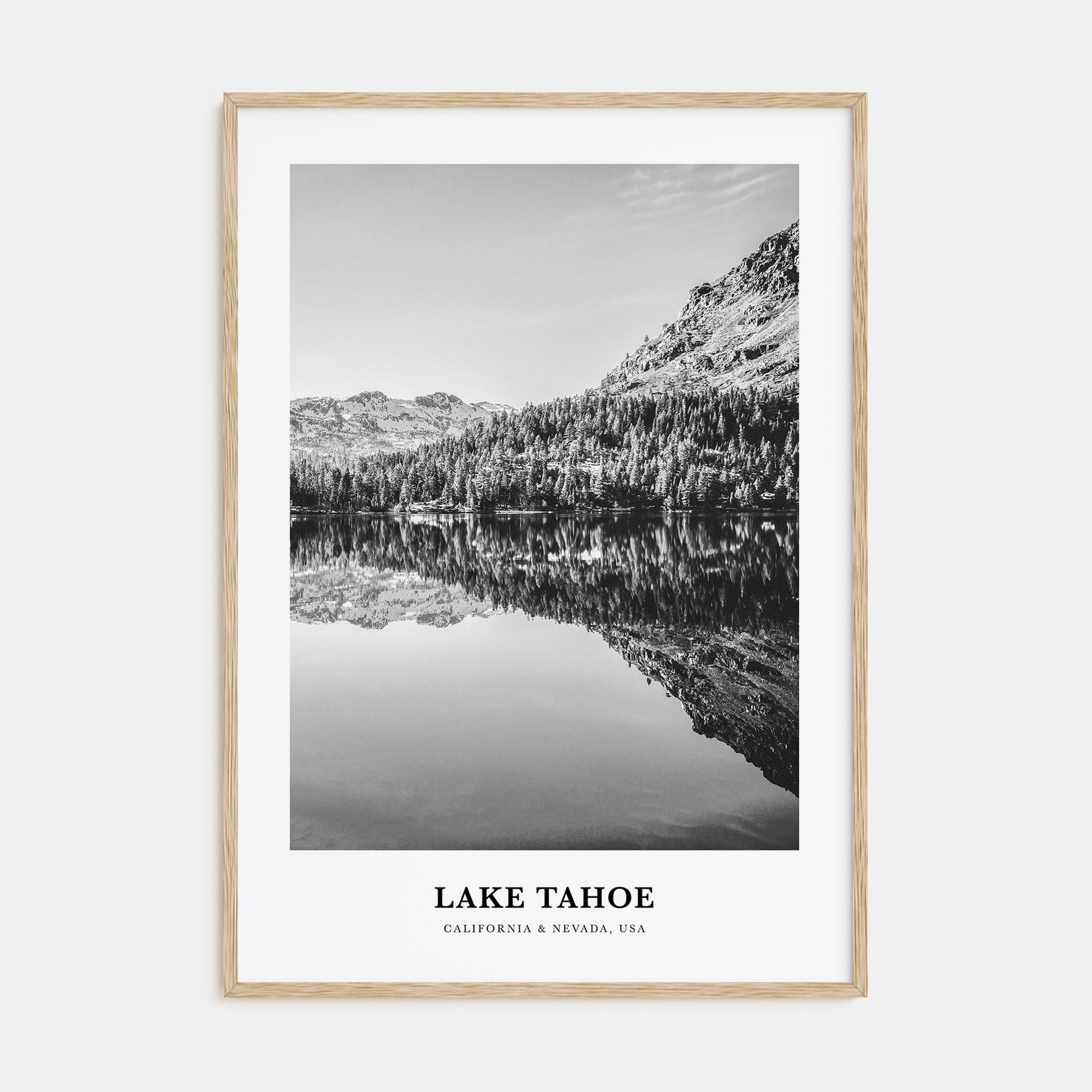 Lake Tahoe Portrait B&W No 2 Poster