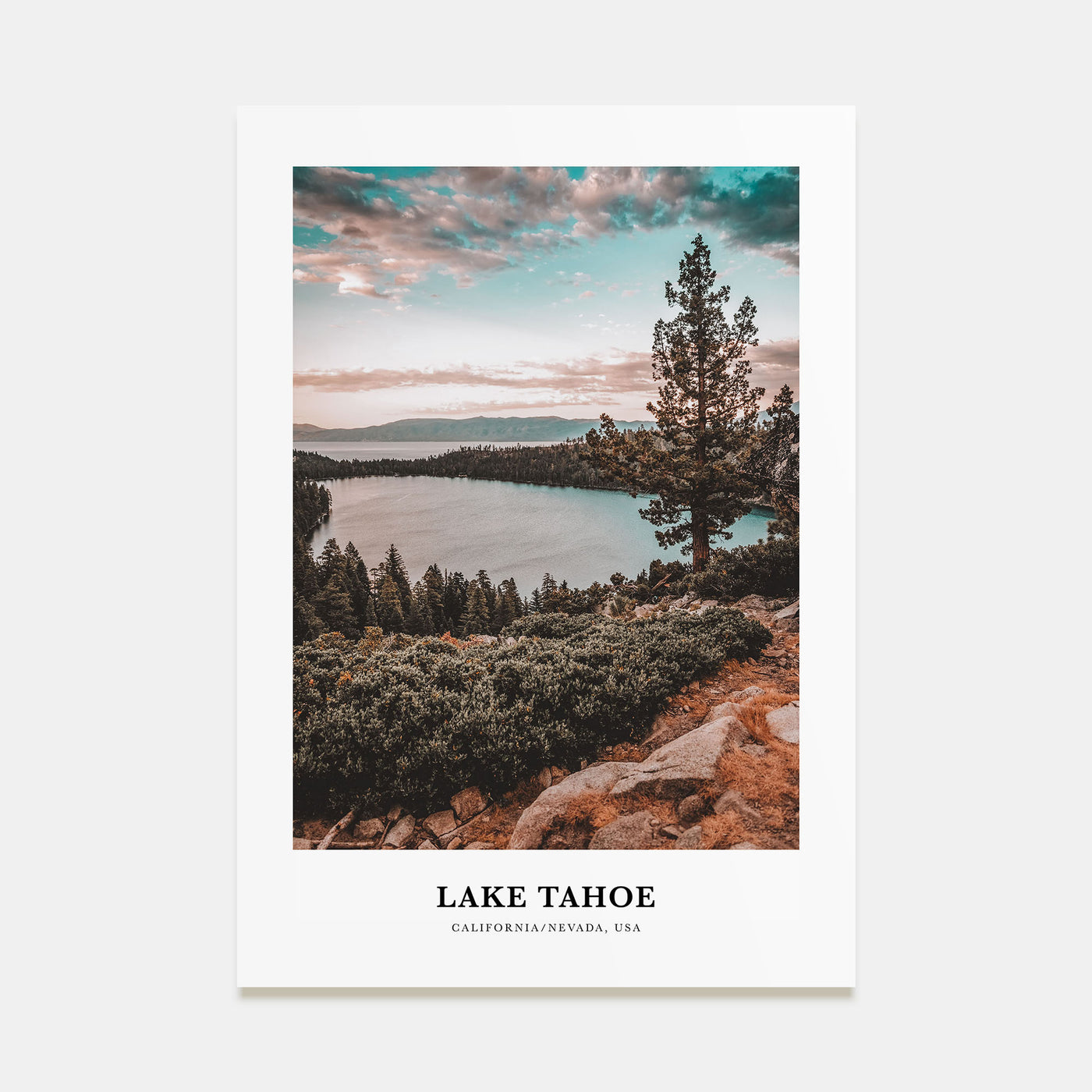 Lake Tahoe Portrait Color No 1 Poster
