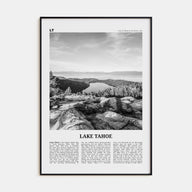 Lake Tahoe Travel B&W No 2 Poster