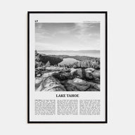 Lake Tahoe Travel B&W No 2 Poster