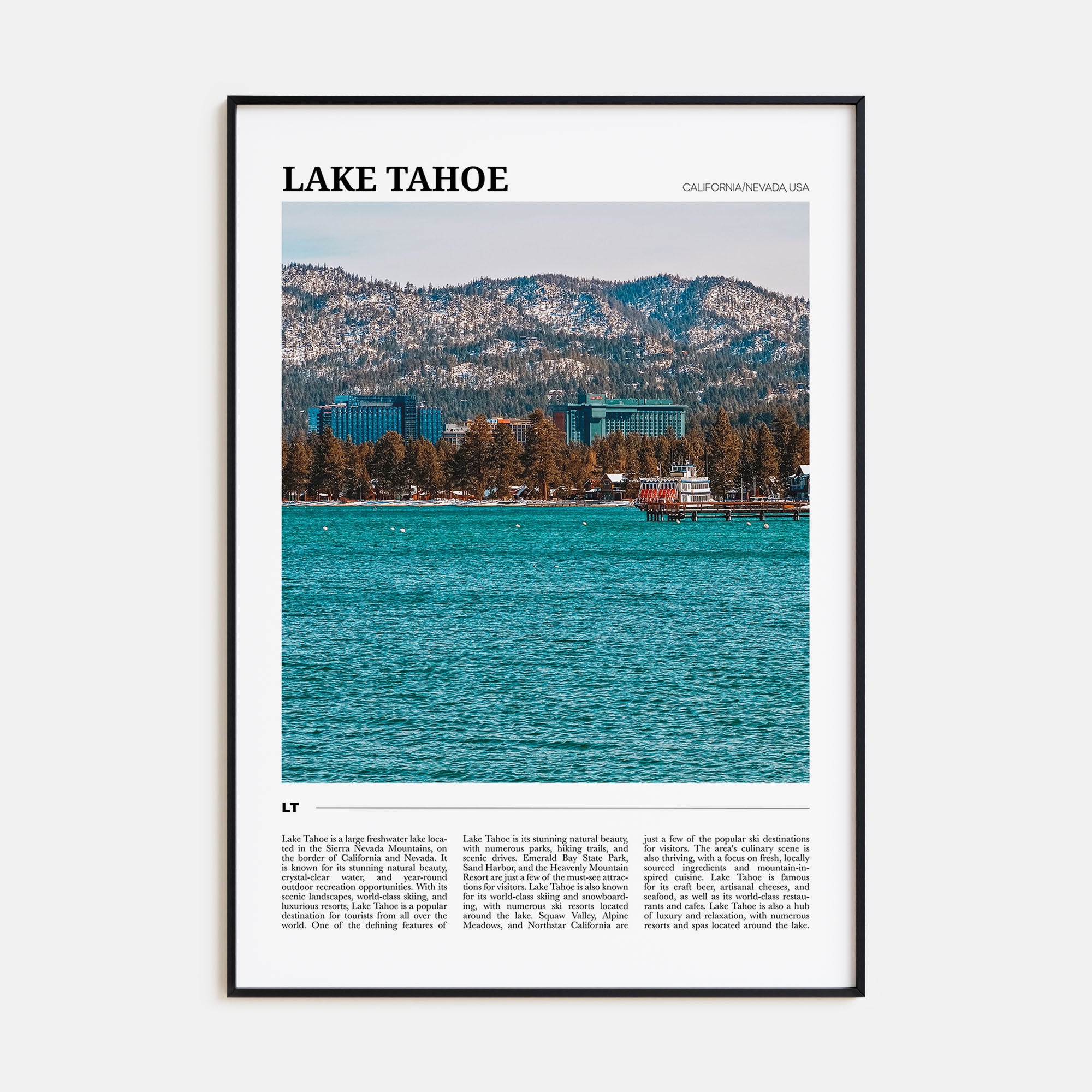Lake Tahoe Travel Color No 2 Poster