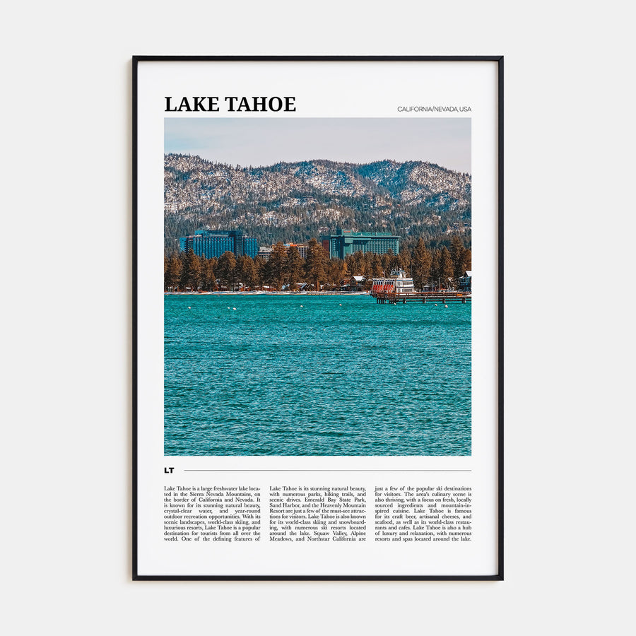 Lake Tahoe Travel Color No 2 Poster