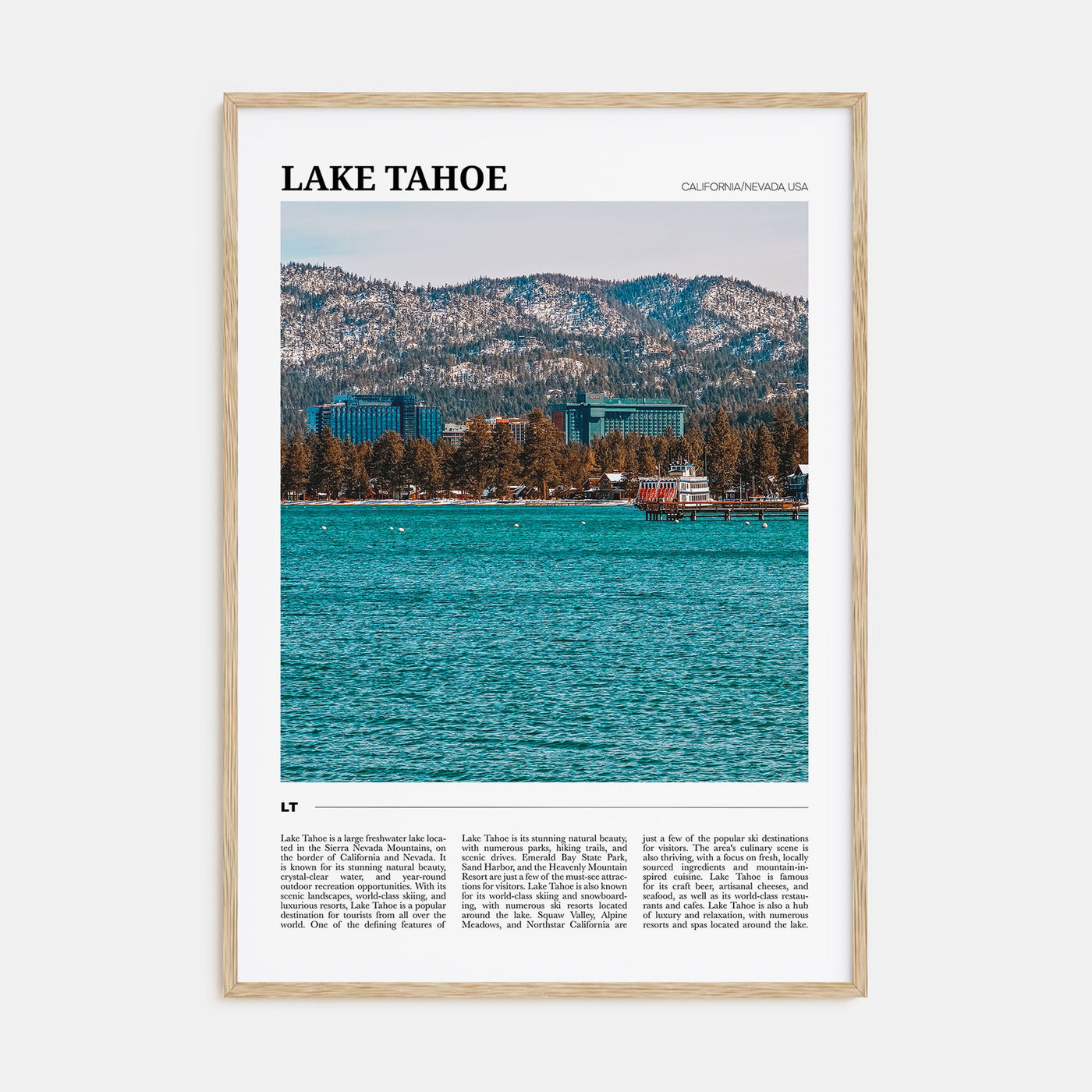 Lake Tahoe Travel Color No 2 Poster