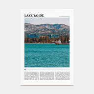 Lake Tahoe Travel Color No 2 Poster