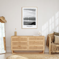 Lake Tekapo Portrait B&W Poster