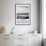 Lake Tekapo Travel B&W Poster