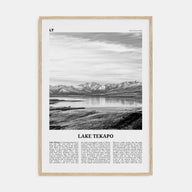 Lake Tekapo Travel B&W Poster