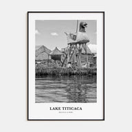 Lake Titicaca Portrait B&W Poster