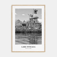Lake Titicaca Portrait B&W Poster