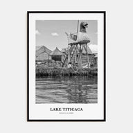 Lake Titicaca Portrait B&W Poster