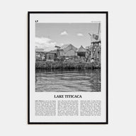 Lake Titicaca Travel B&W Poster