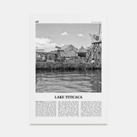 Lake Titicaca Travel B&W Poster