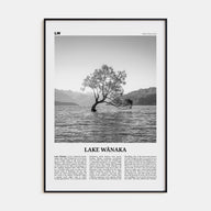 Lake Wānaka Travel B&W Poster
