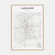 Lakeland Map Portrait Poster