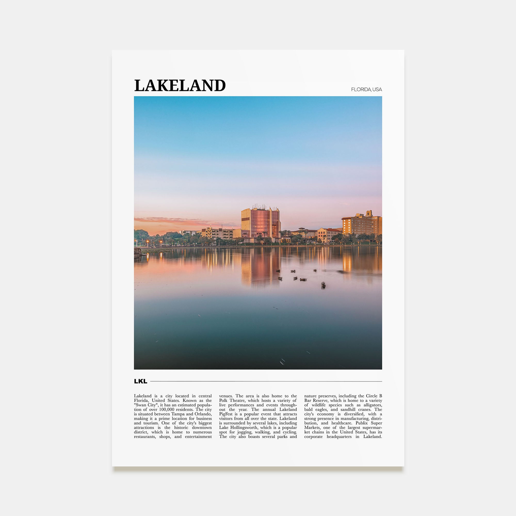 Lakeland Travel Color Poster