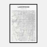 Lakewood Map Portrait Poster
