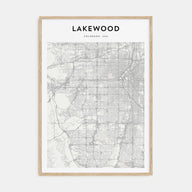 Lakewood Map Portrait Poster