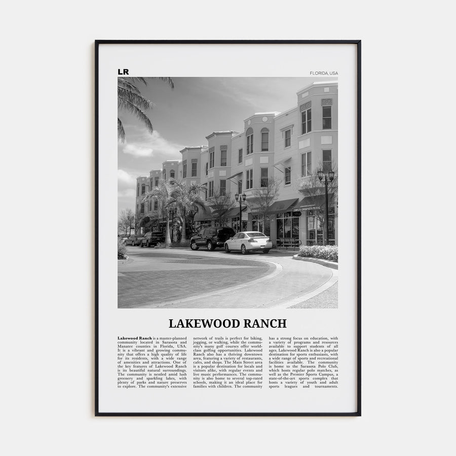 Lakewood Ranch Travel B&W Poster